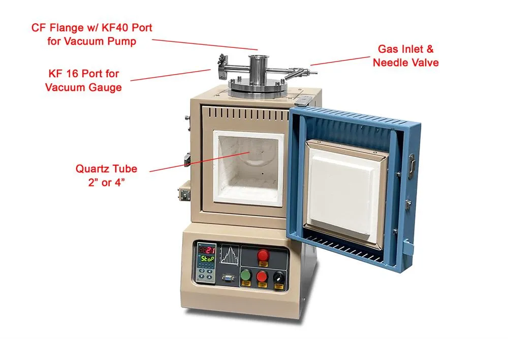 1200°C Hybrid Muffle (6" x 6" x 7") and Tube Furnace (2" or 4" OD) - KSL1200XJH