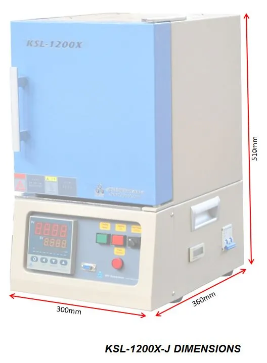 1200°C Hybrid Muffle (6" x 6" x 7") and Tube Furnace (2" or 4" OD) - KSL1200XJH