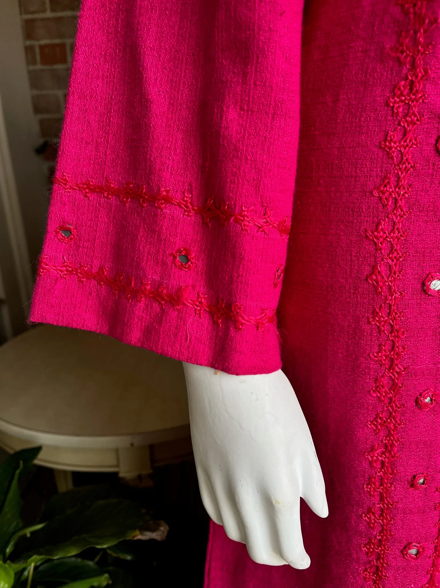 1960s Hot Pink Cotton Maxi