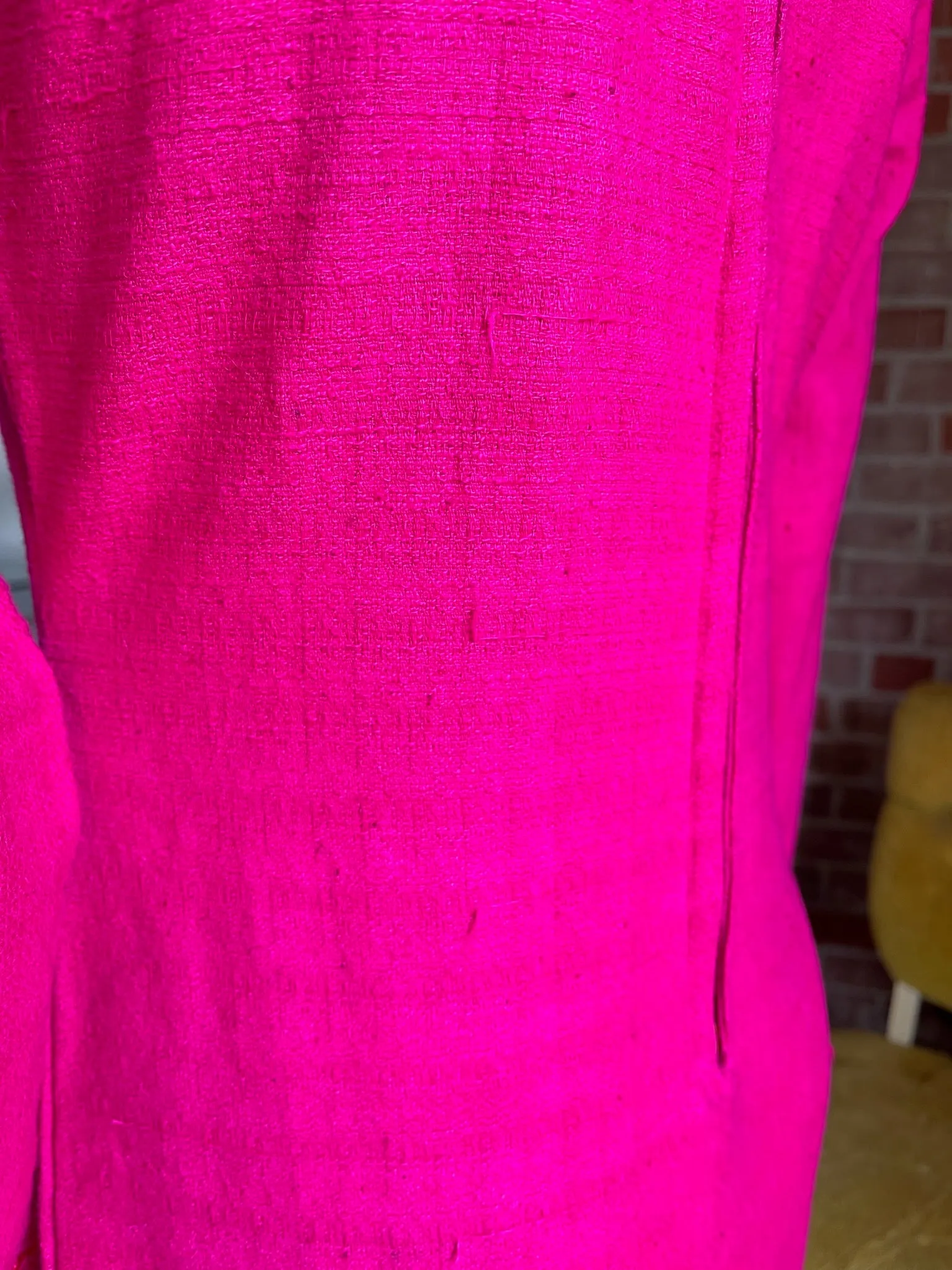 1960s Hot Pink Cotton Maxi