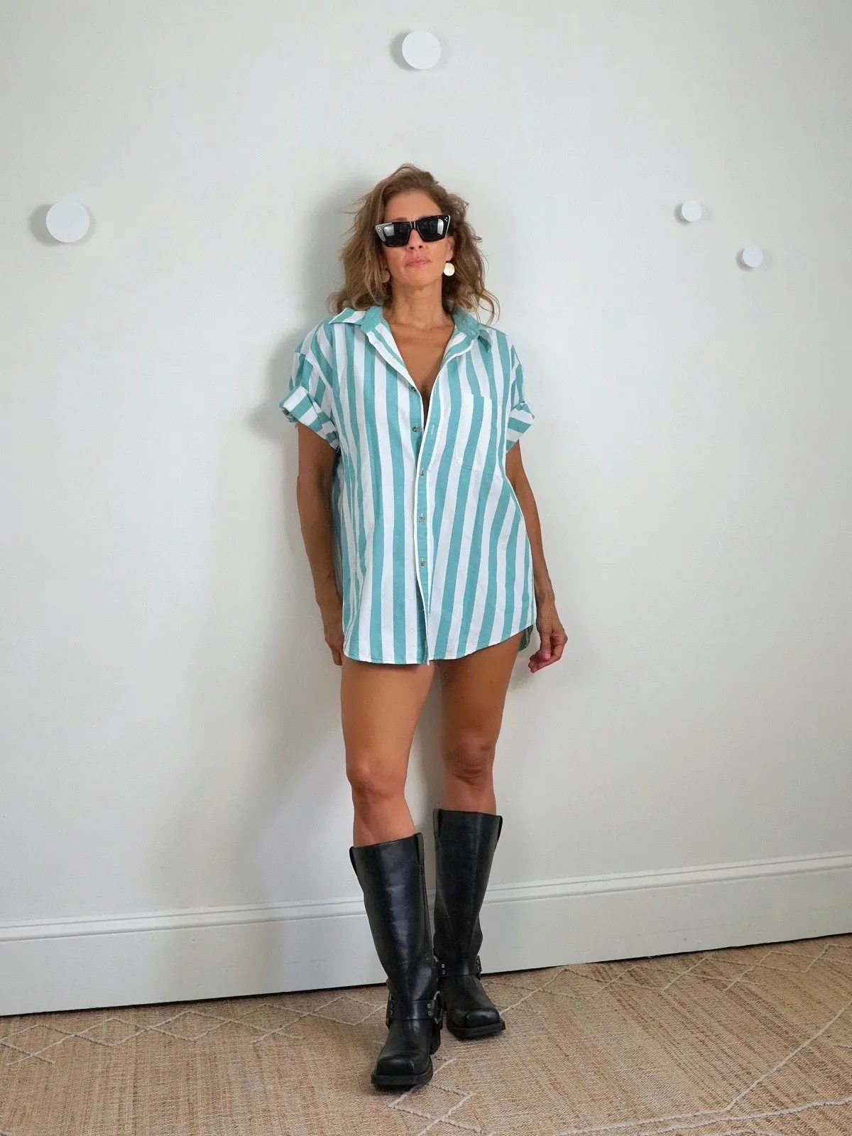 80's Cabana Stripe Camp Shirt