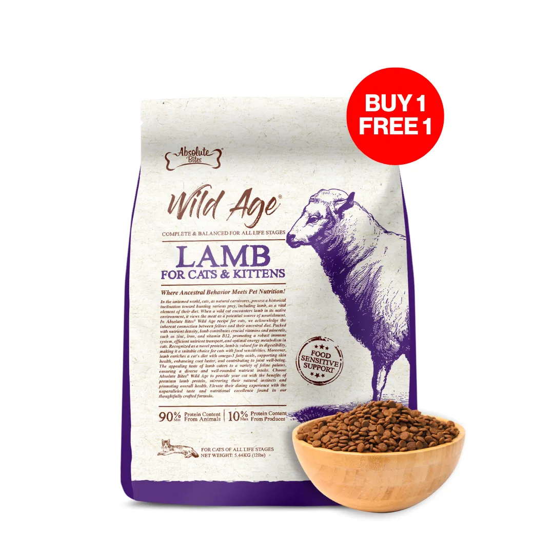 Absolute Bites Wild Age Dry Cat Food - Lamb (12lbs)