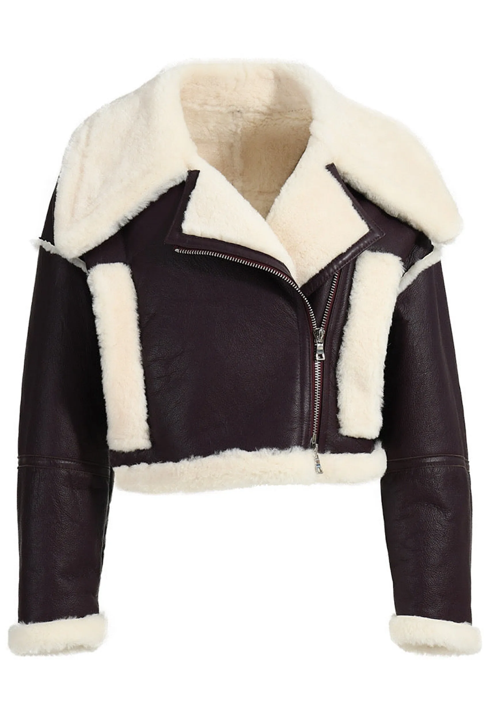 ADELE Black Shearling Leather Jacket