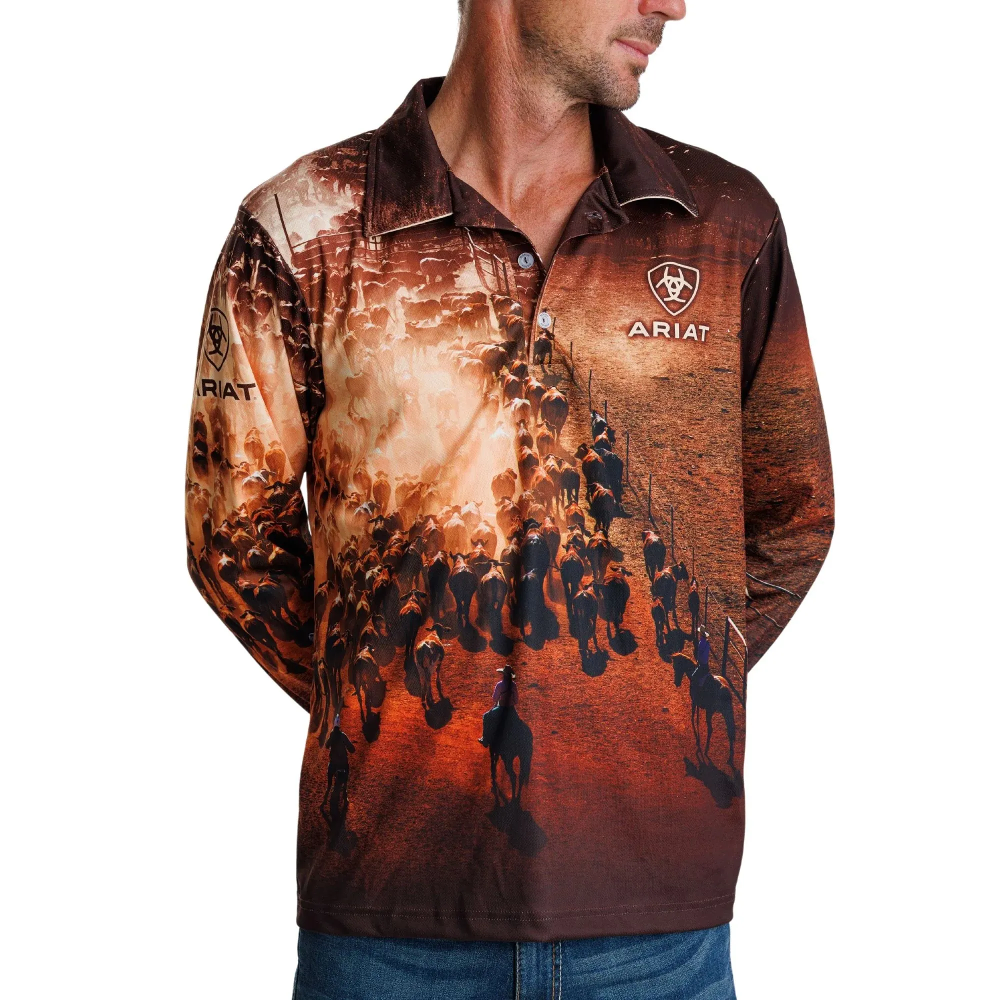 Adult Fishing Shirt- cattle muster