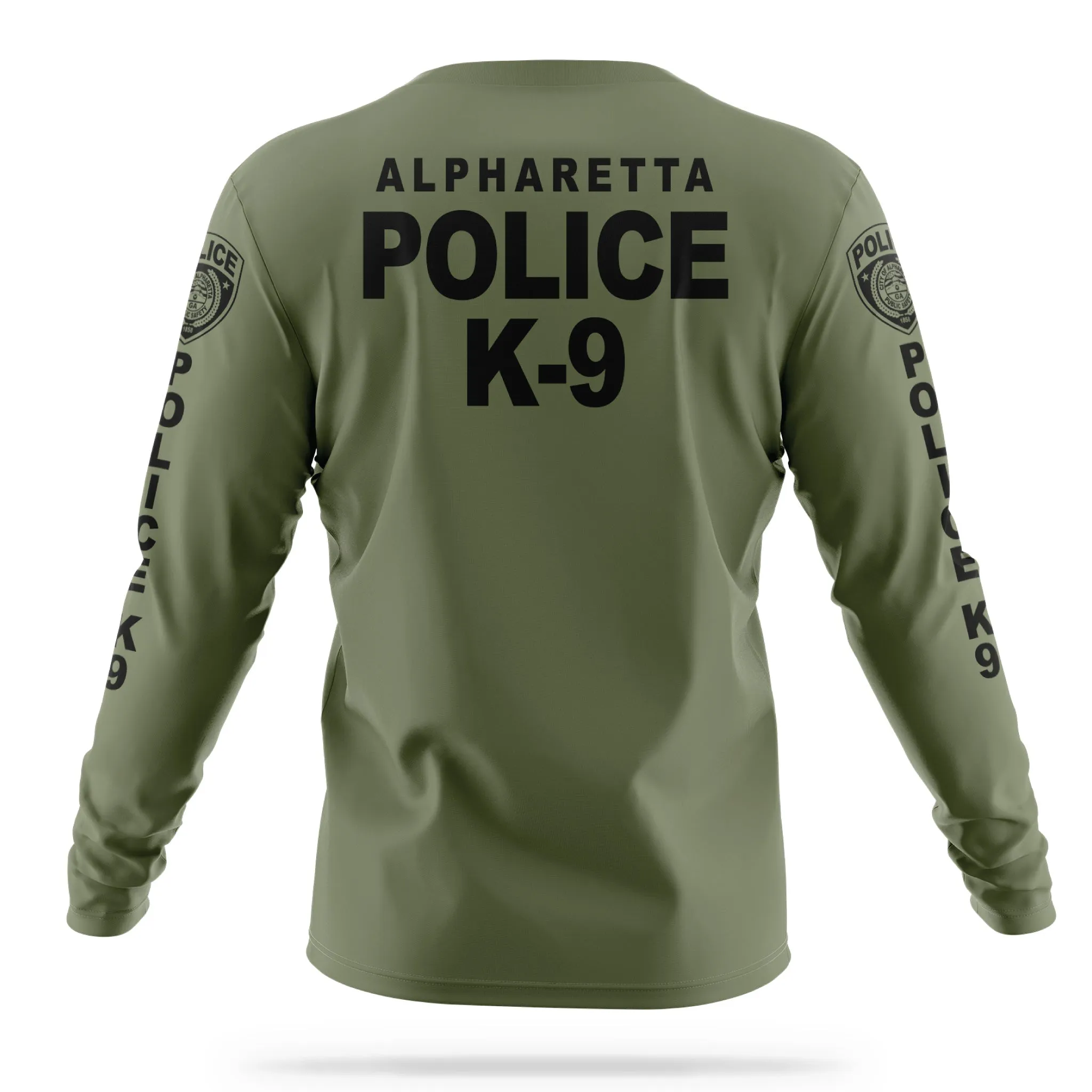 [ALPHARETTA PD] Men's K9 Long Sleeve Utility Shirt [GRN/BLK]