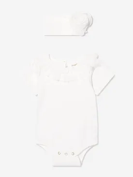 Angels Face Baby Girls Clementine Bodysuit Set in White