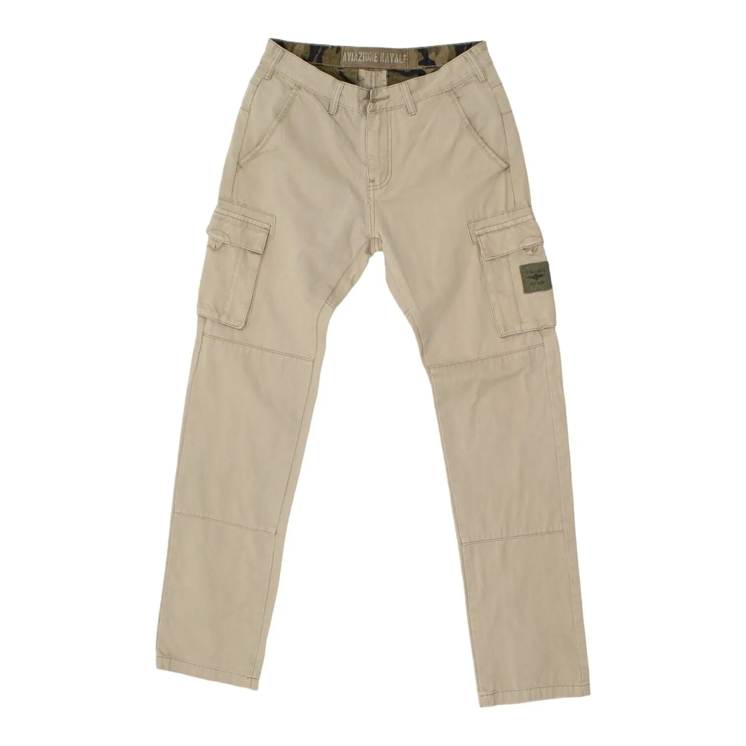 Aviazione Navale Mens Beige Cargo Pants | Vintage Designer Workwear Trousers VTG