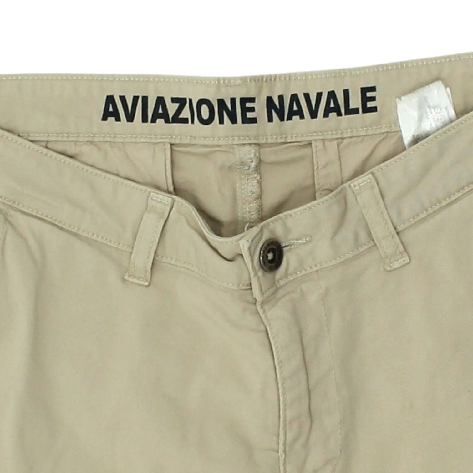 Aviazione Navale Womens Beige Slim Low Rise Cargo Pants | Designer Trousers VTG