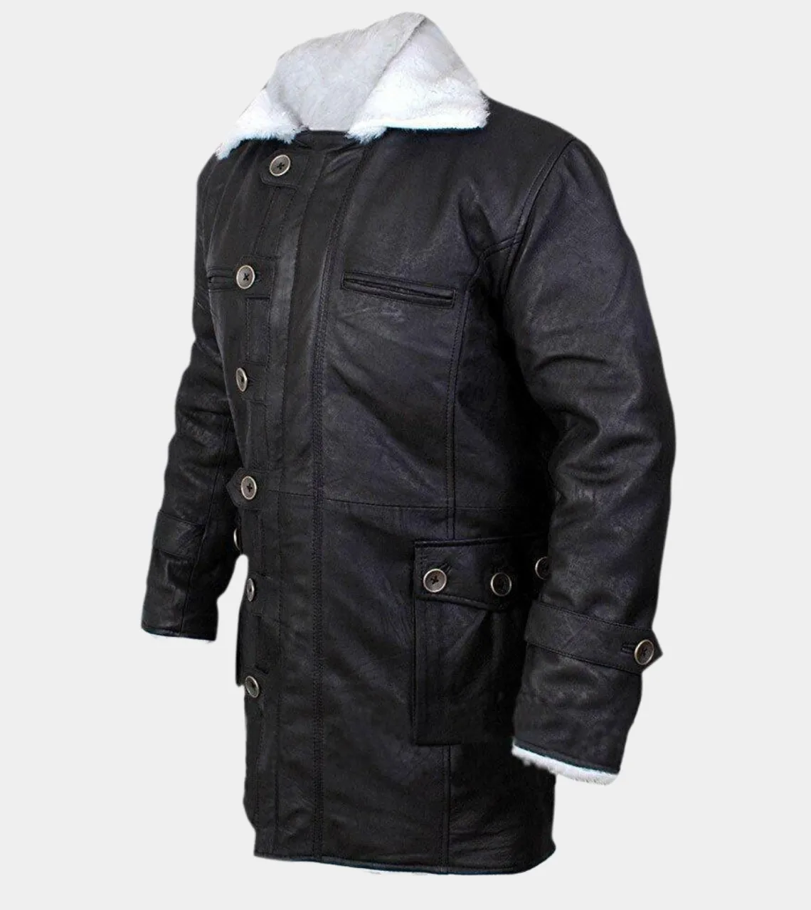 B3 Sheepskin Men's Leather Shearling Coat