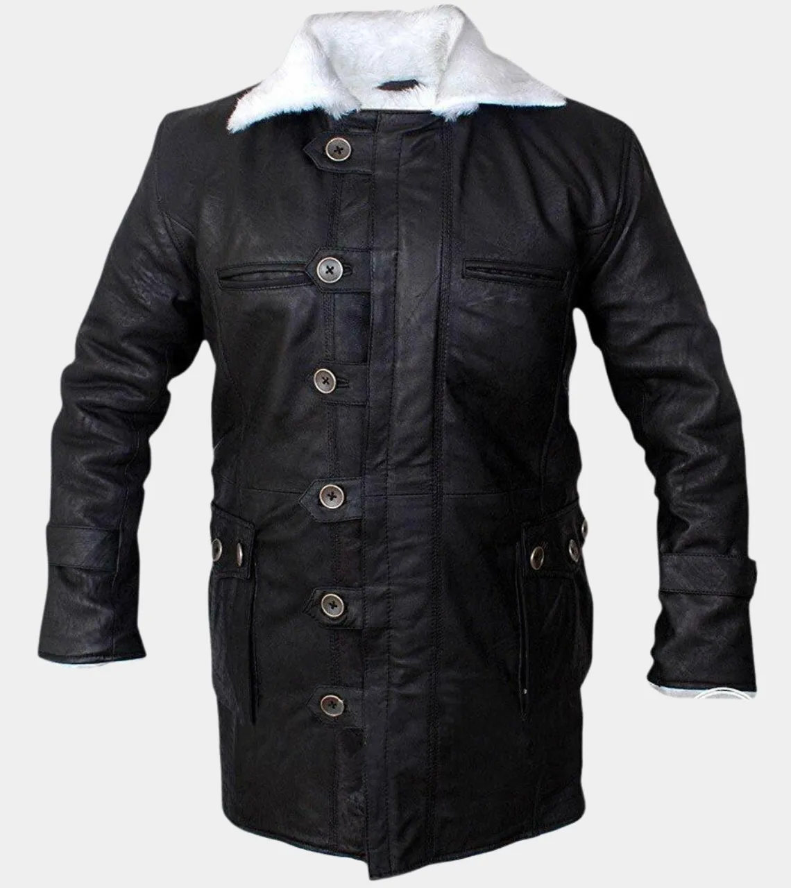 B3 Sheepskin Men's Leather Shearling Coat