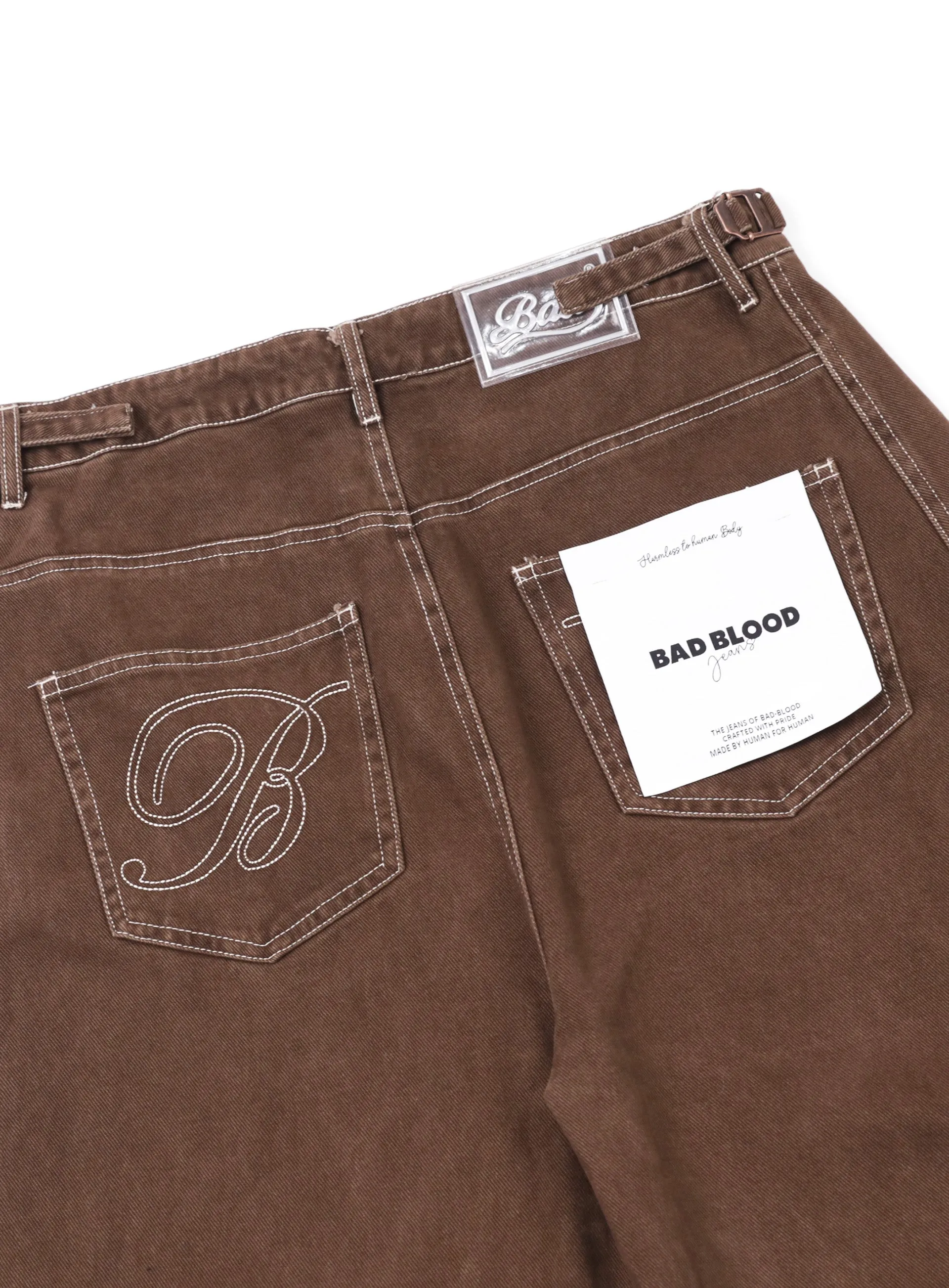 Badblood Noah Barrel Denim Jeans Tobacco