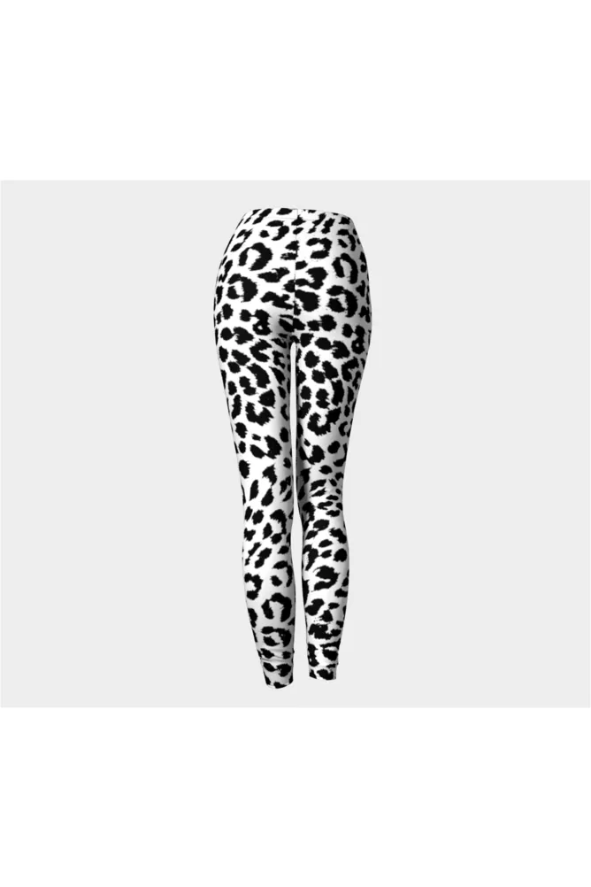 Black and White Leopard Print Leggings