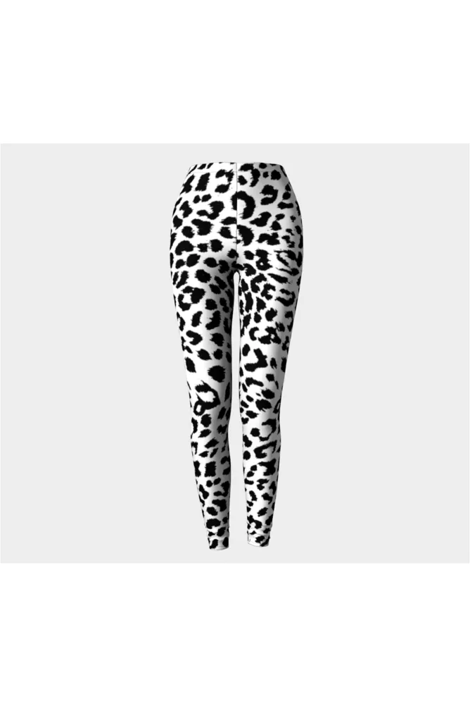 Black and White Leopard Print Leggings