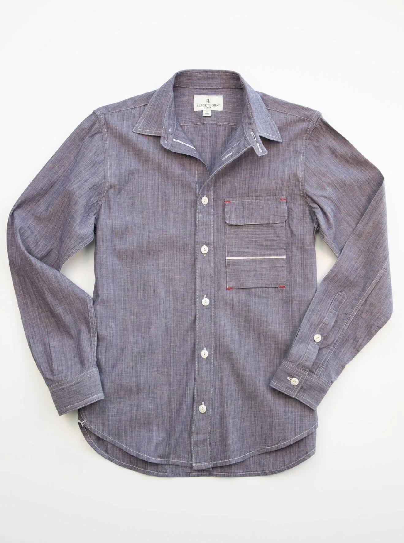 Blackthorn Denim - Hudson Work Shirt - High-Low Blue