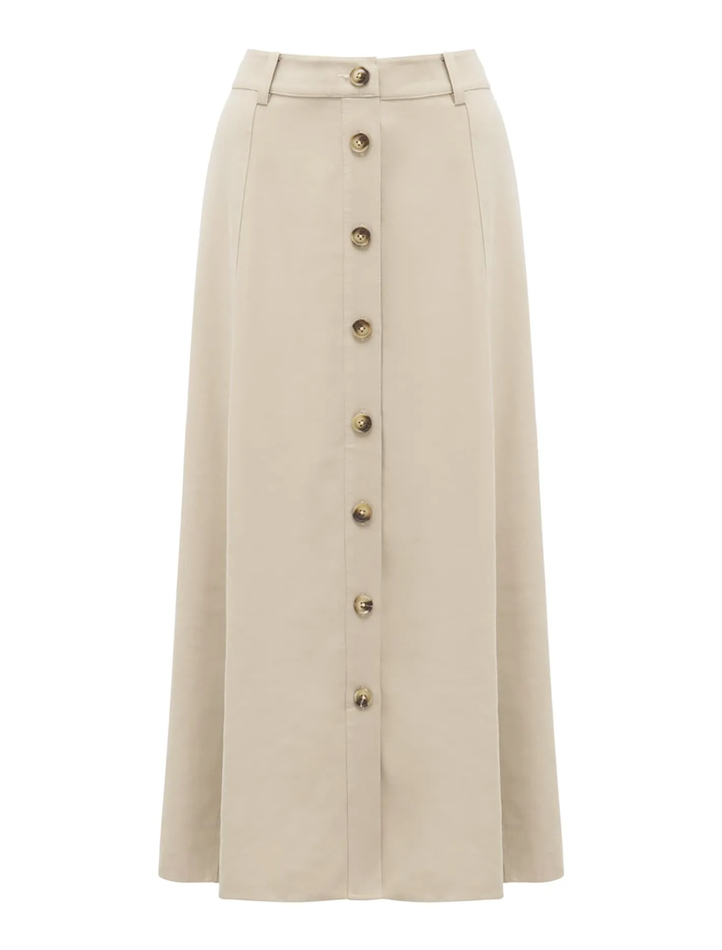 Blair Button Front Midi Skirt