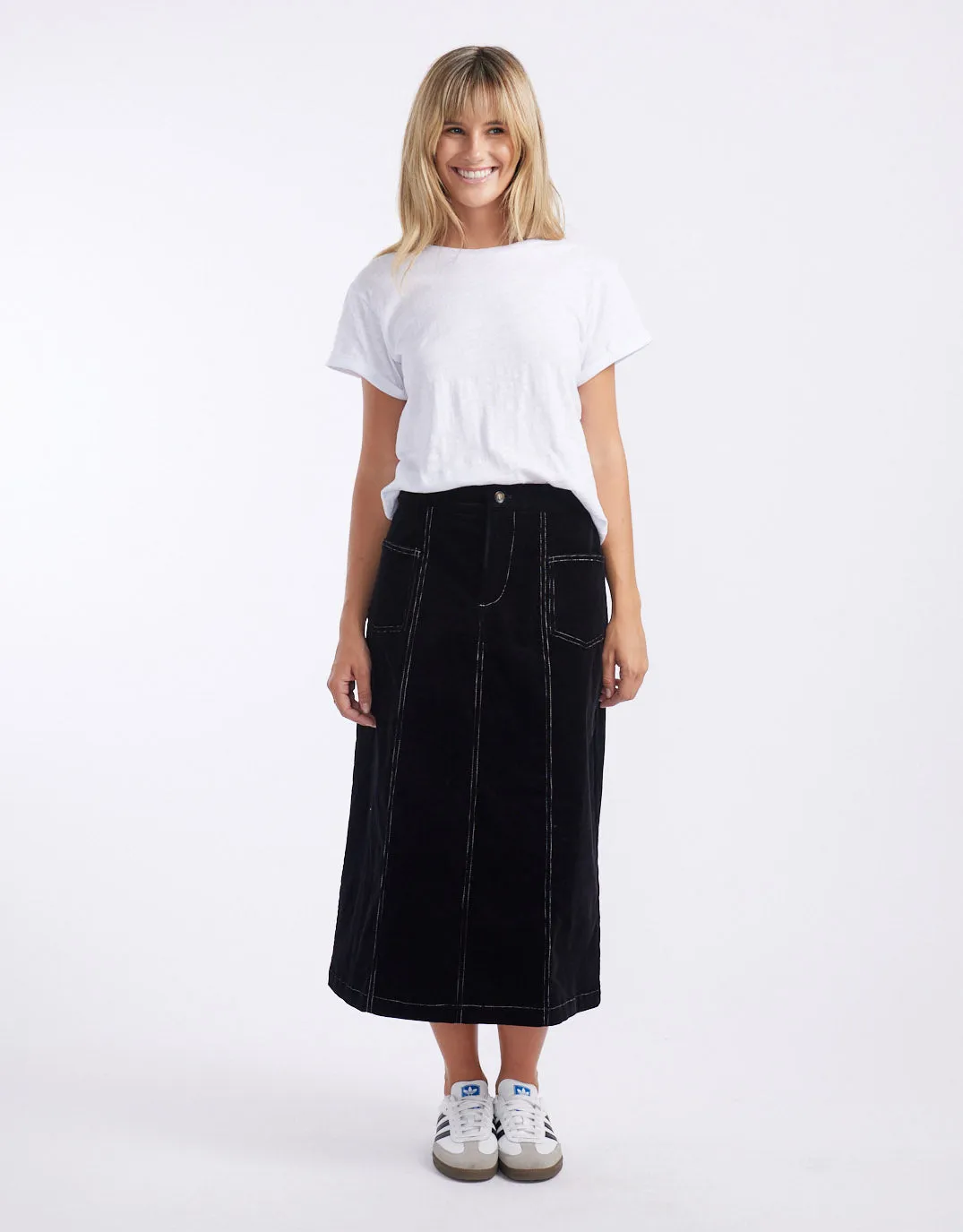 Bonnie Cord Skirt - Black