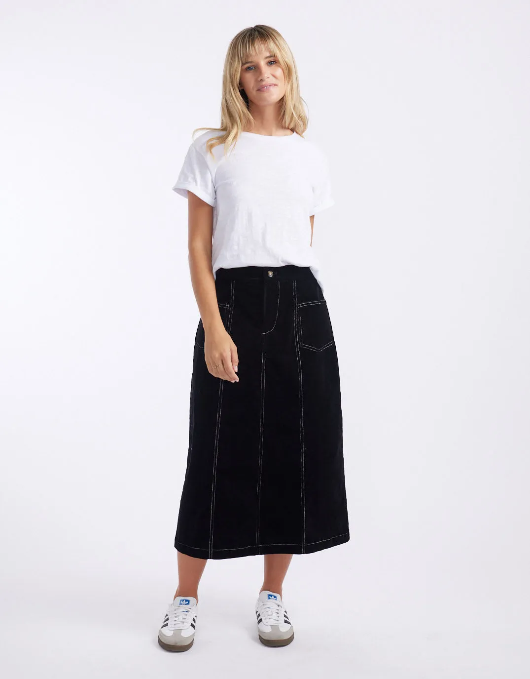 Bonnie Cord Skirt - Black