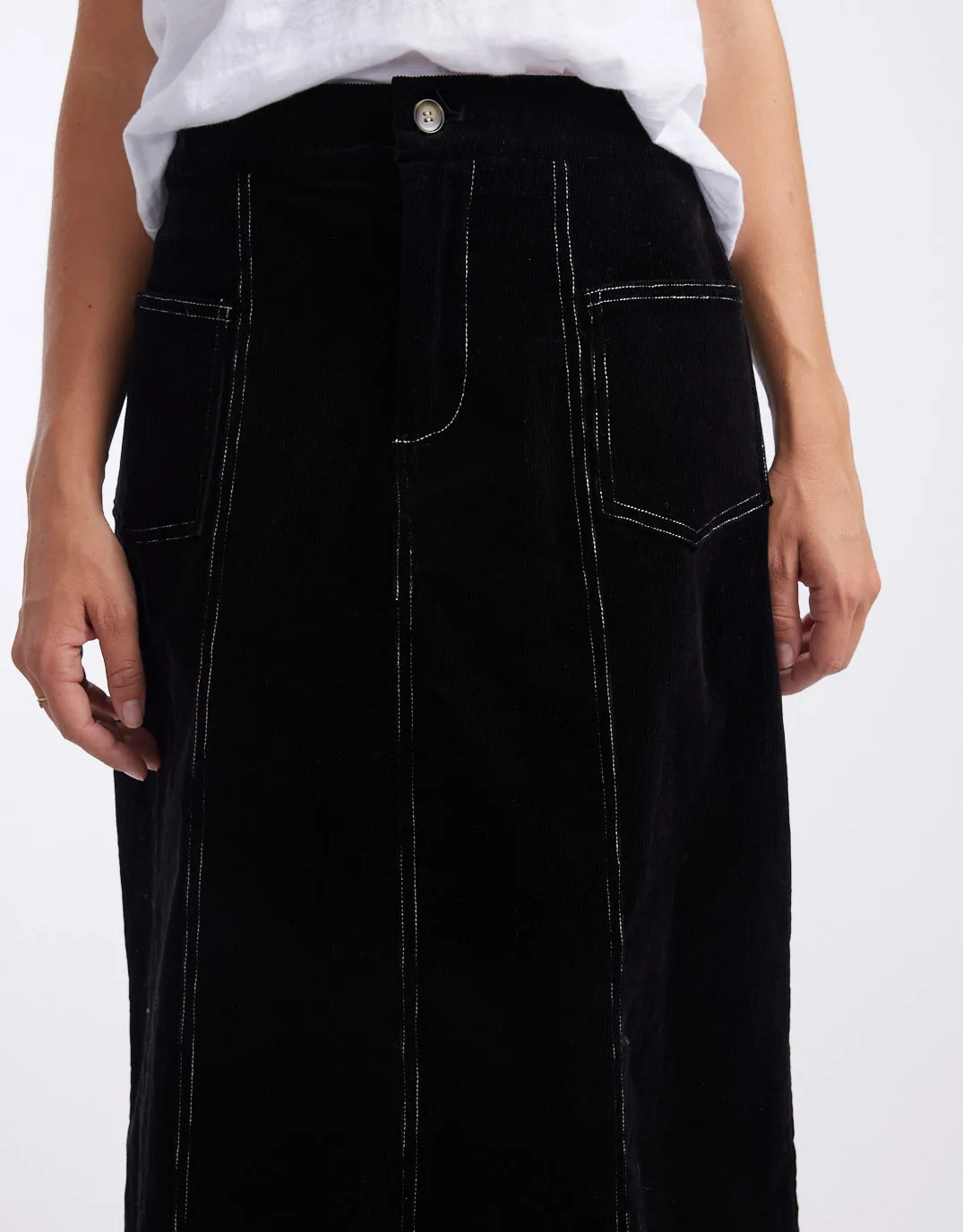 Bonnie Cord Skirt - Black