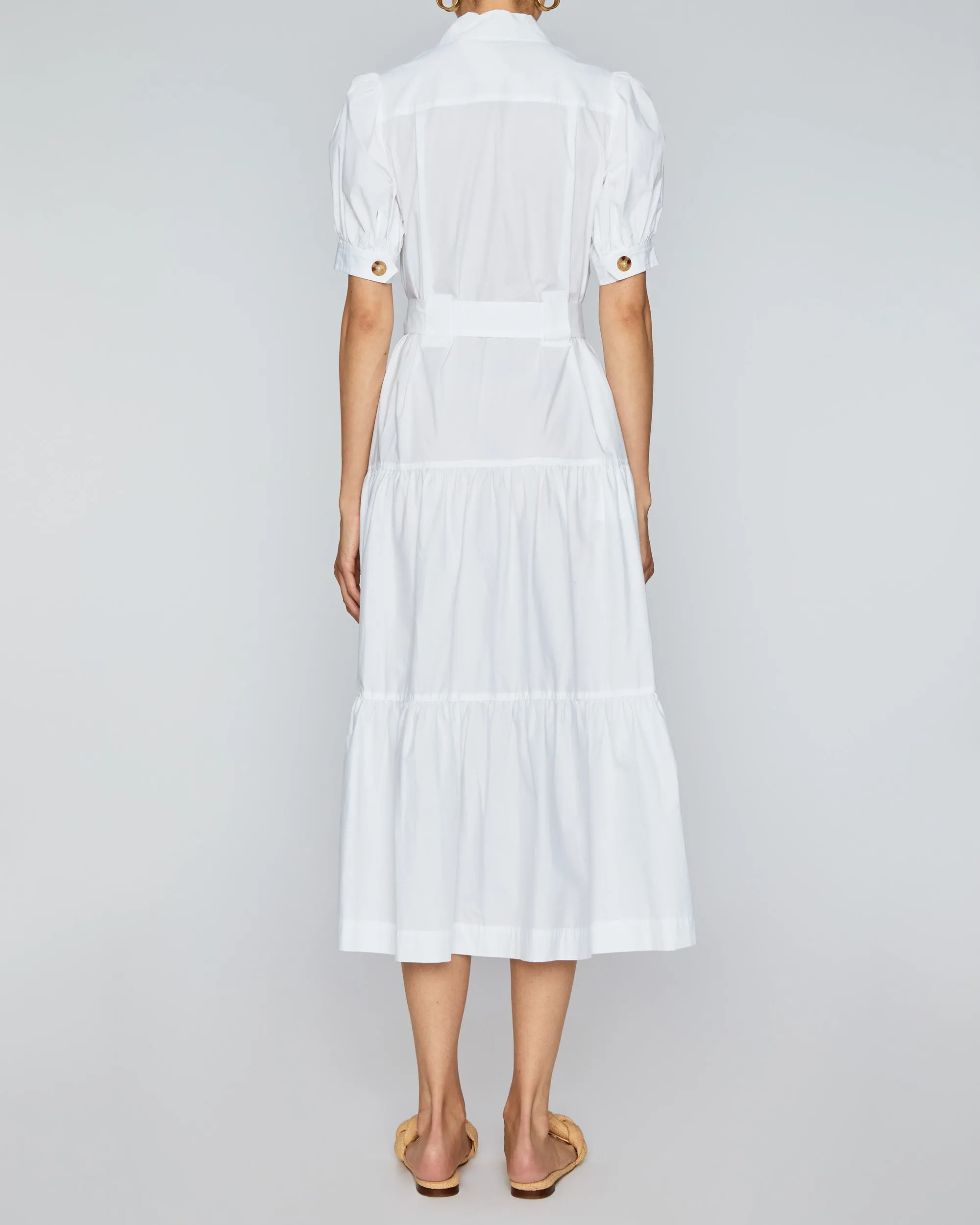 Buffy Utility Dress in White