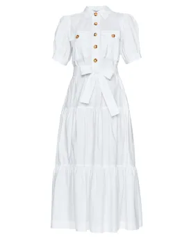 Buffy Utility Dress in White