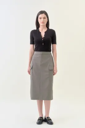 Cargo Midi Column Skirt - Sencha