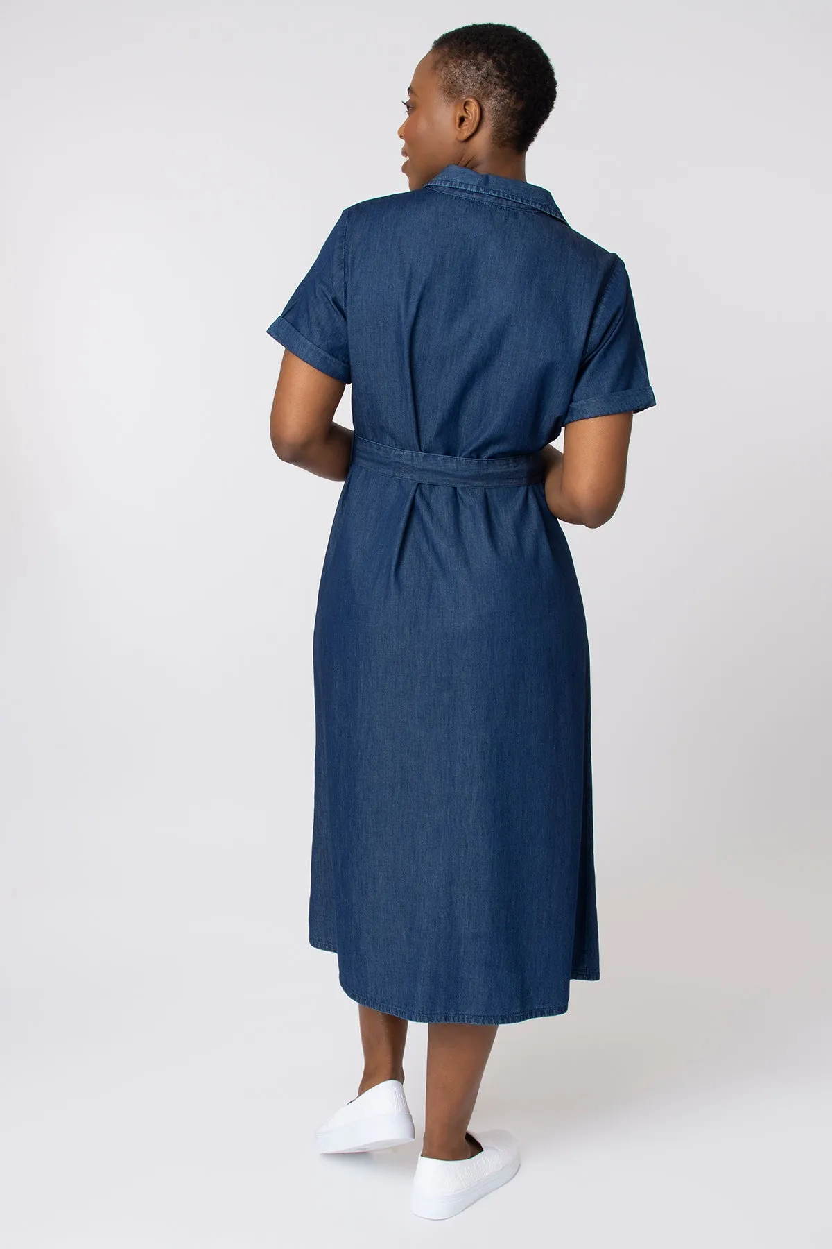 Chambray utility dress