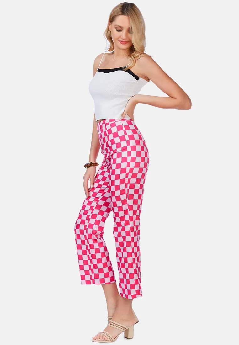 Checkerboard Culottes Pants