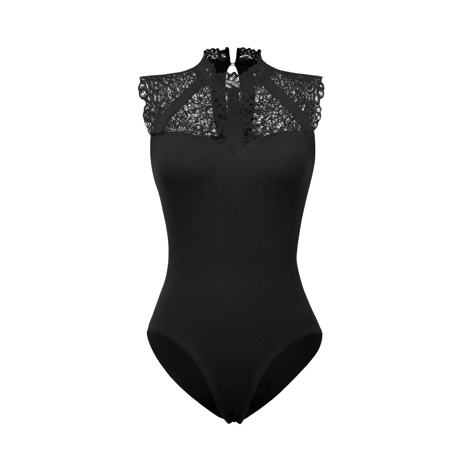 Chic and Stylish Lace Sleeveless Bodysuit