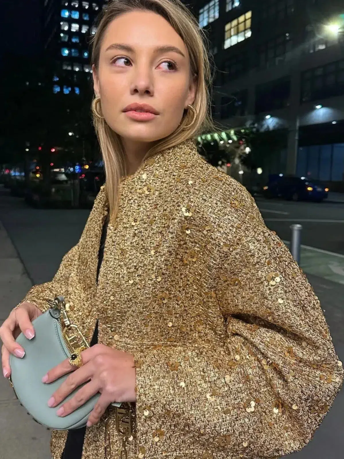 Céleste – Sequin statement – Cropped jacket