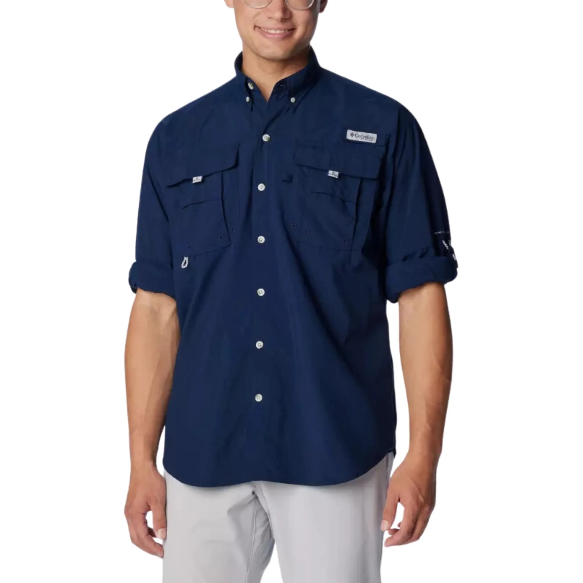 Columbia Men's Bahama II Long Sleeve Shirt - Collegiate Navy FINAL SALE