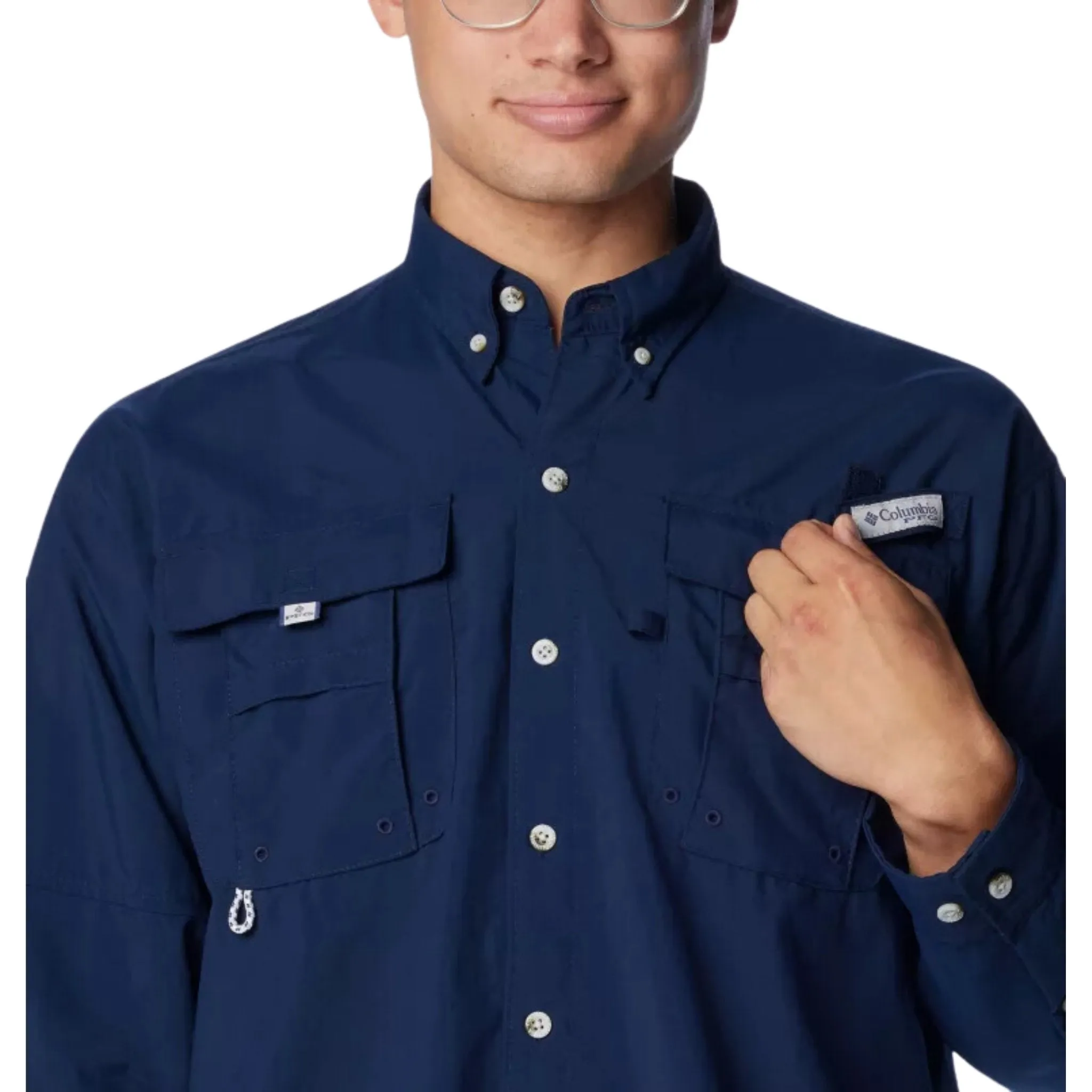 Columbia Men's Bahama II Long Sleeve Shirt - Collegiate Navy FINAL SALE