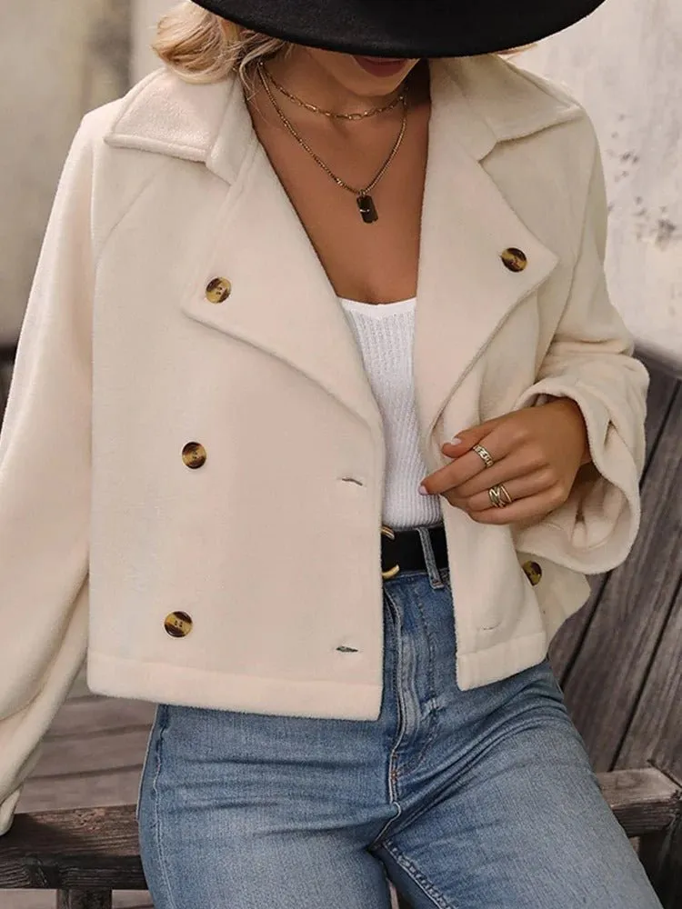 Cropped Double-Breasted Coat