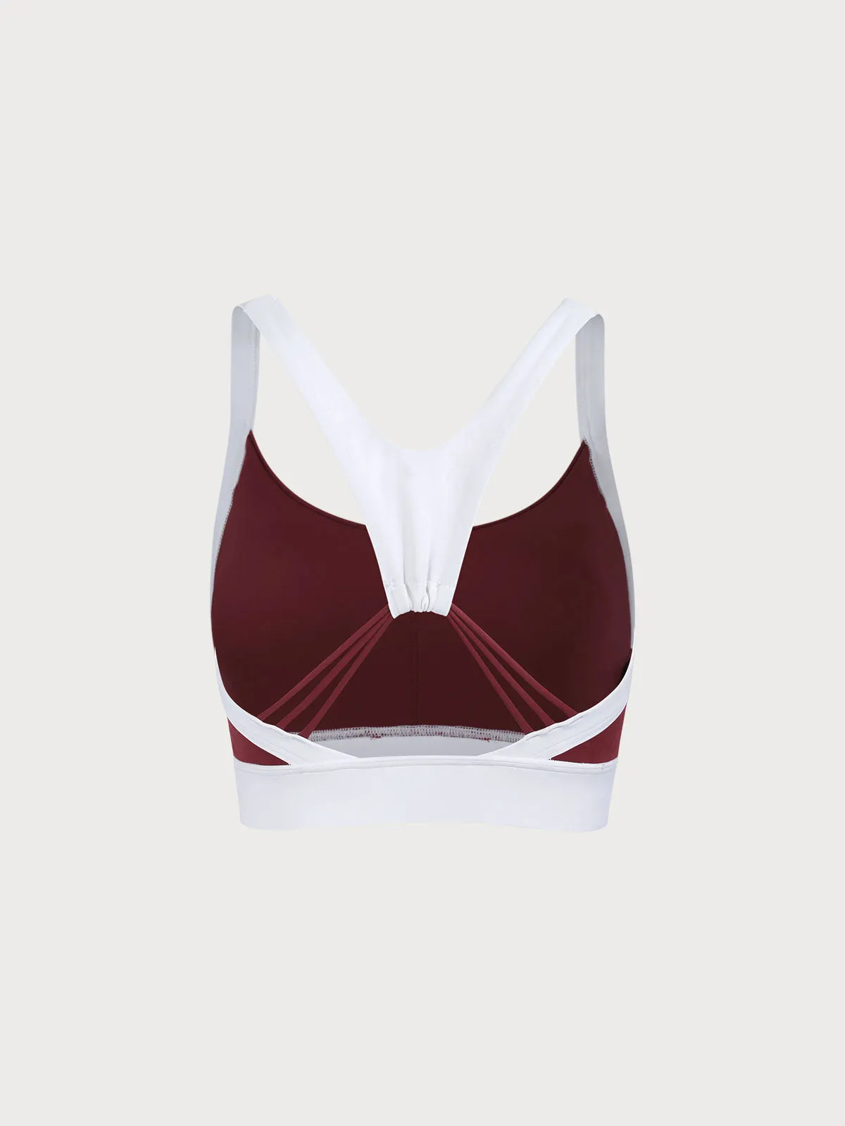 Dark Red Sports Bra - High Support