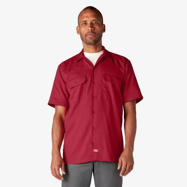 Dickies Short Sleeve Twill Work Shirt English Red