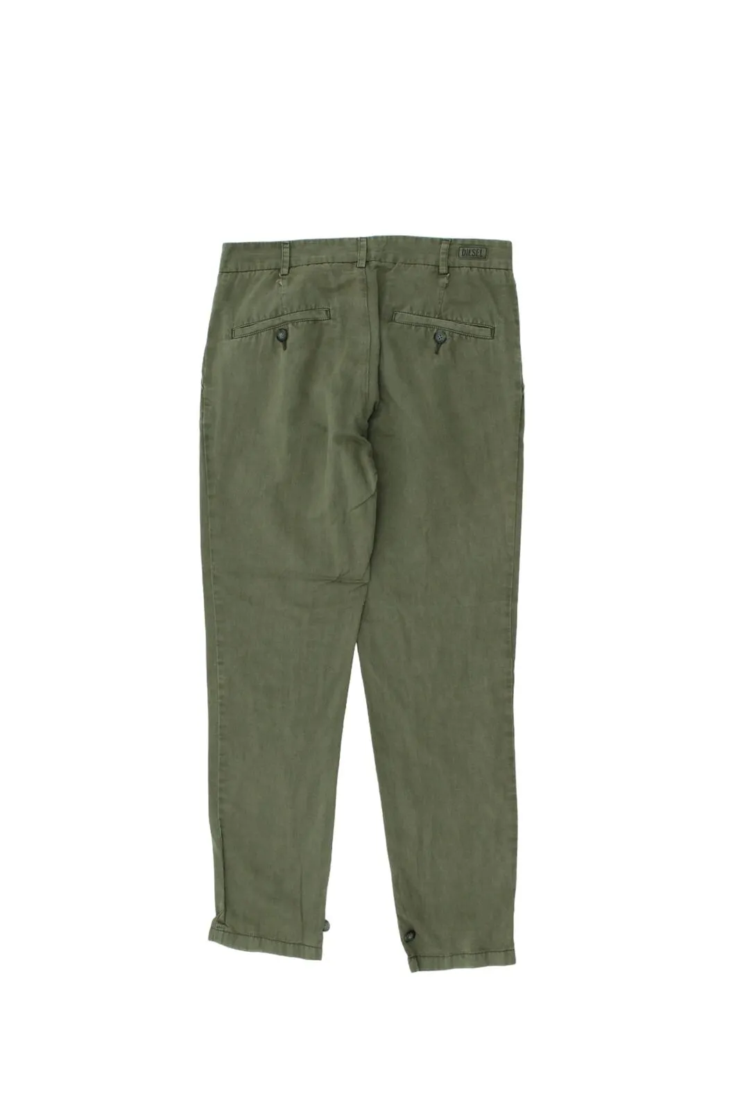 Diesel Women's Tapered Cargo Pants | Vintage High End Designer Green Trousers