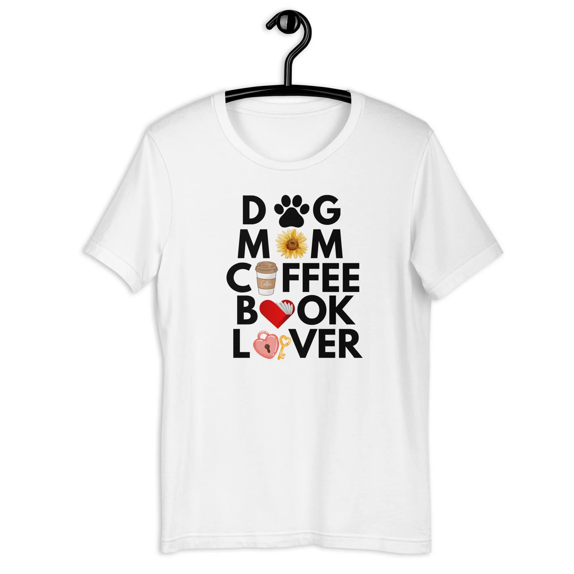 Dog Mom Book Coffee Lover T-shirt