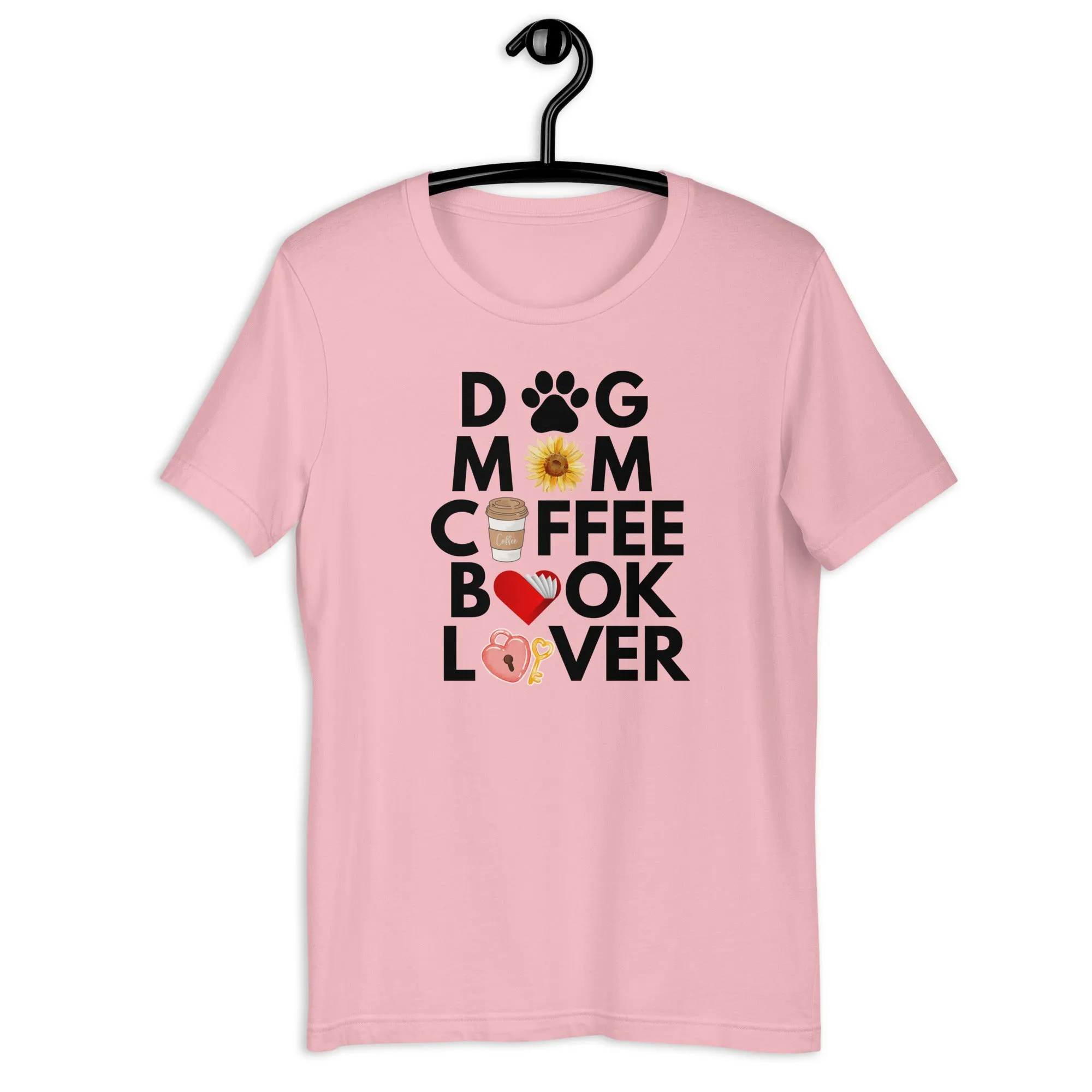 Dog Mom Book Coffee Lover T-shirt