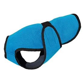 DOGZSTUFF Dog Cooling Vest Triple-Layer Microfiber Cooling Jacket. Dual Function Light Cold Weather Coat, Summer Shirt or Winter Vest. for All Small Medium or Large Dogs (XS, Light Blue)