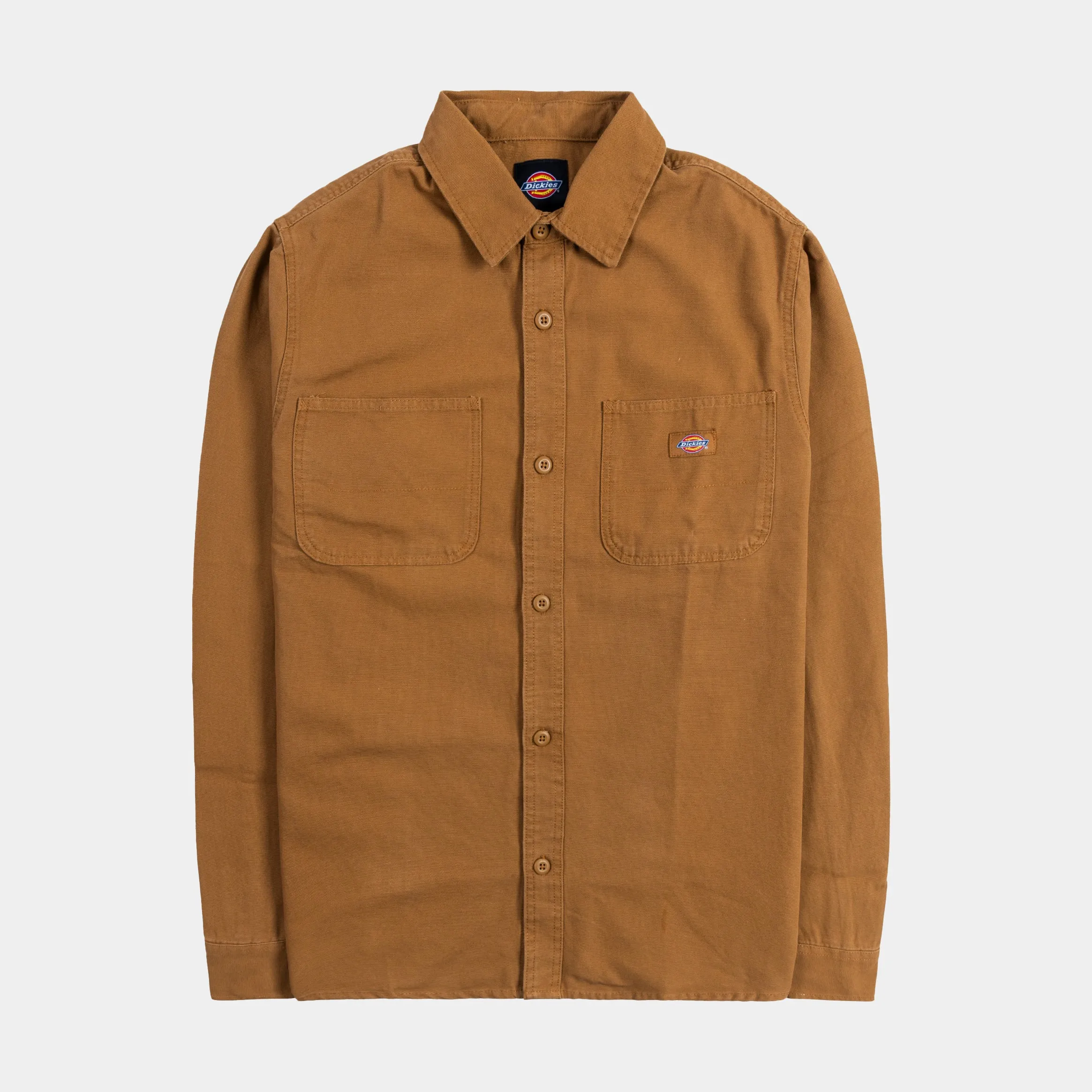 Duck Canvas Mens Long Sleeve Shirt (Brown)