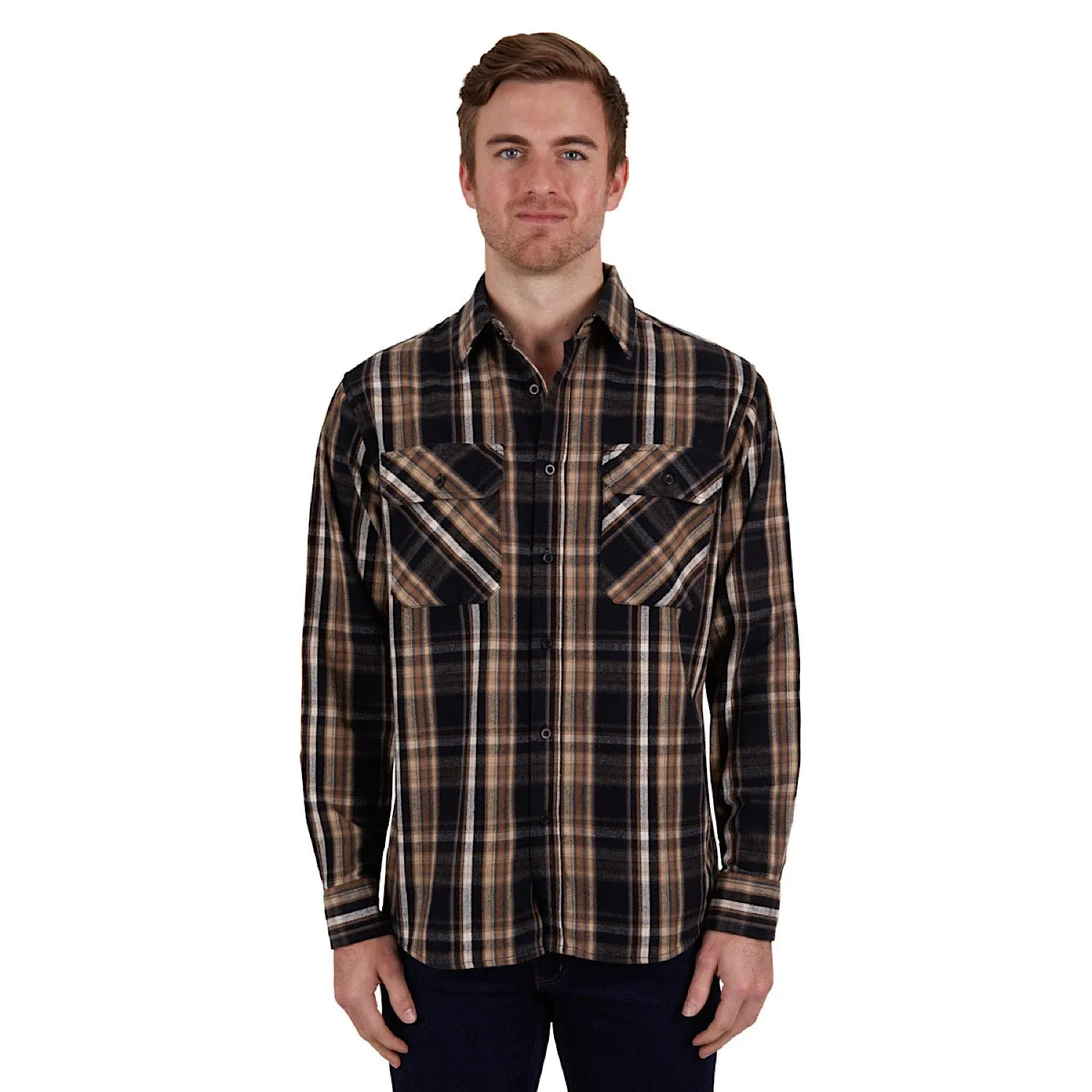 Dux-Bak Mens Herb Thermal L/S Shirt Black/Tan