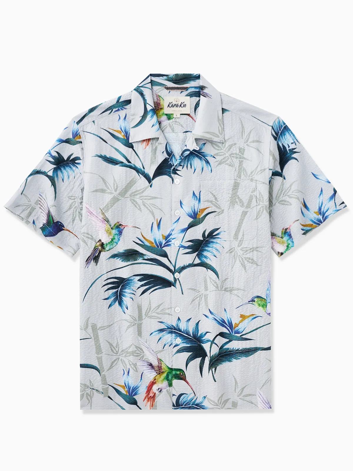 Eastern Elegance Meets Tropical Beauty Camp Shirt