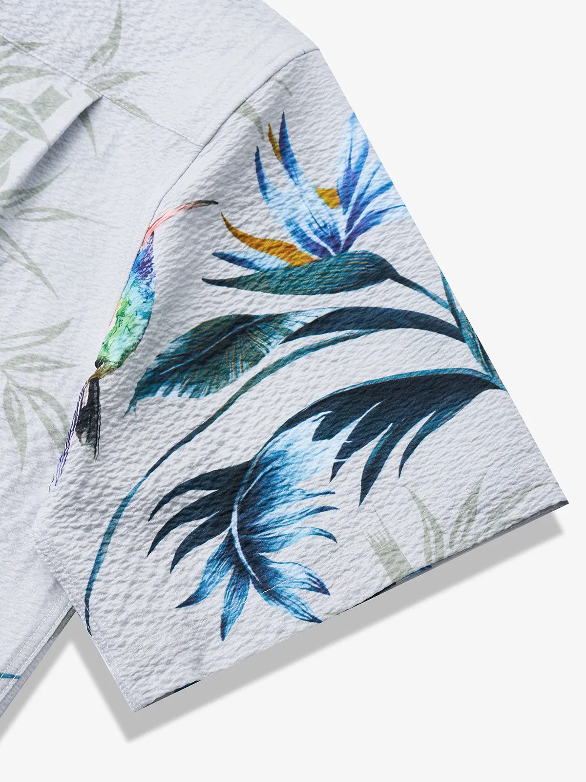 Eastern Elegance Meets Tropical Beauty Camp Shirt