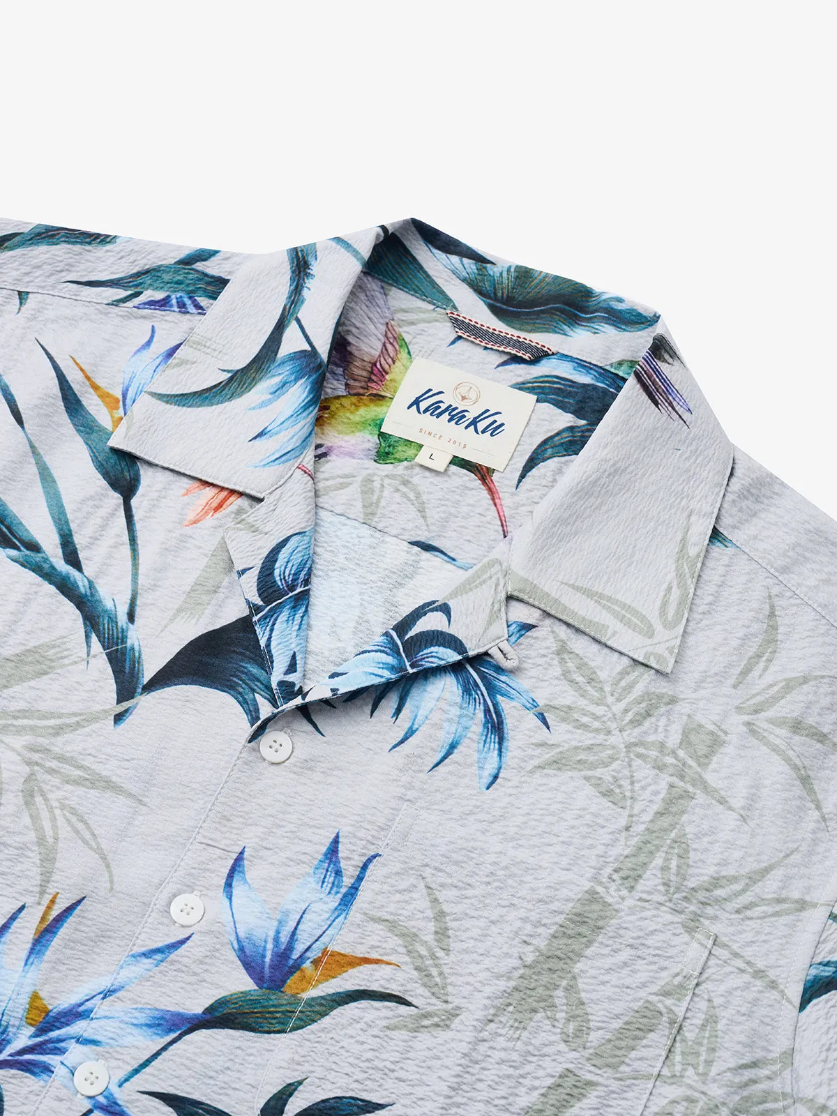 Eastern Elegance Meets Tropical Beauty Camp Shirt