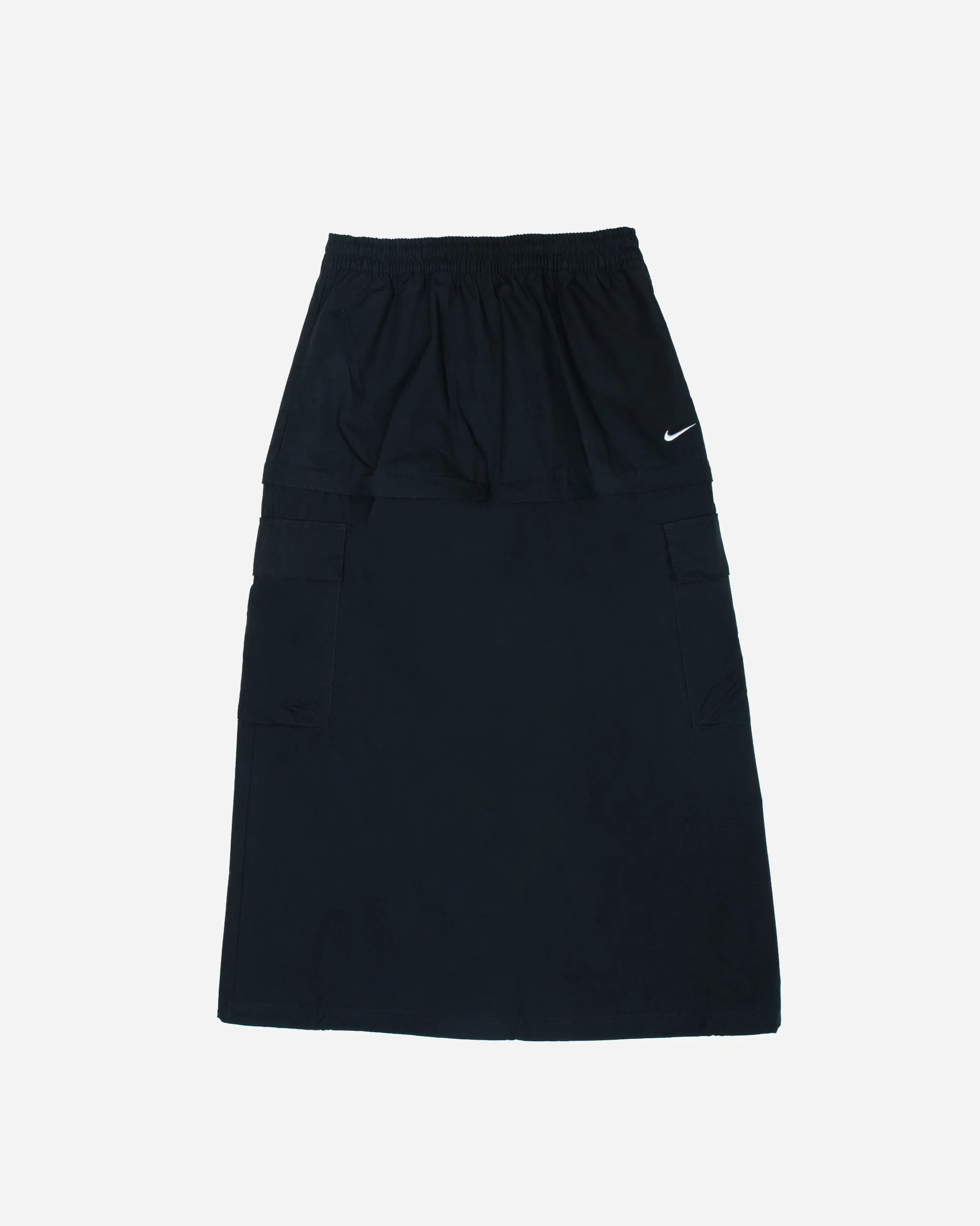 Essential Mid-Rise Woven Cargo Midi Skirt