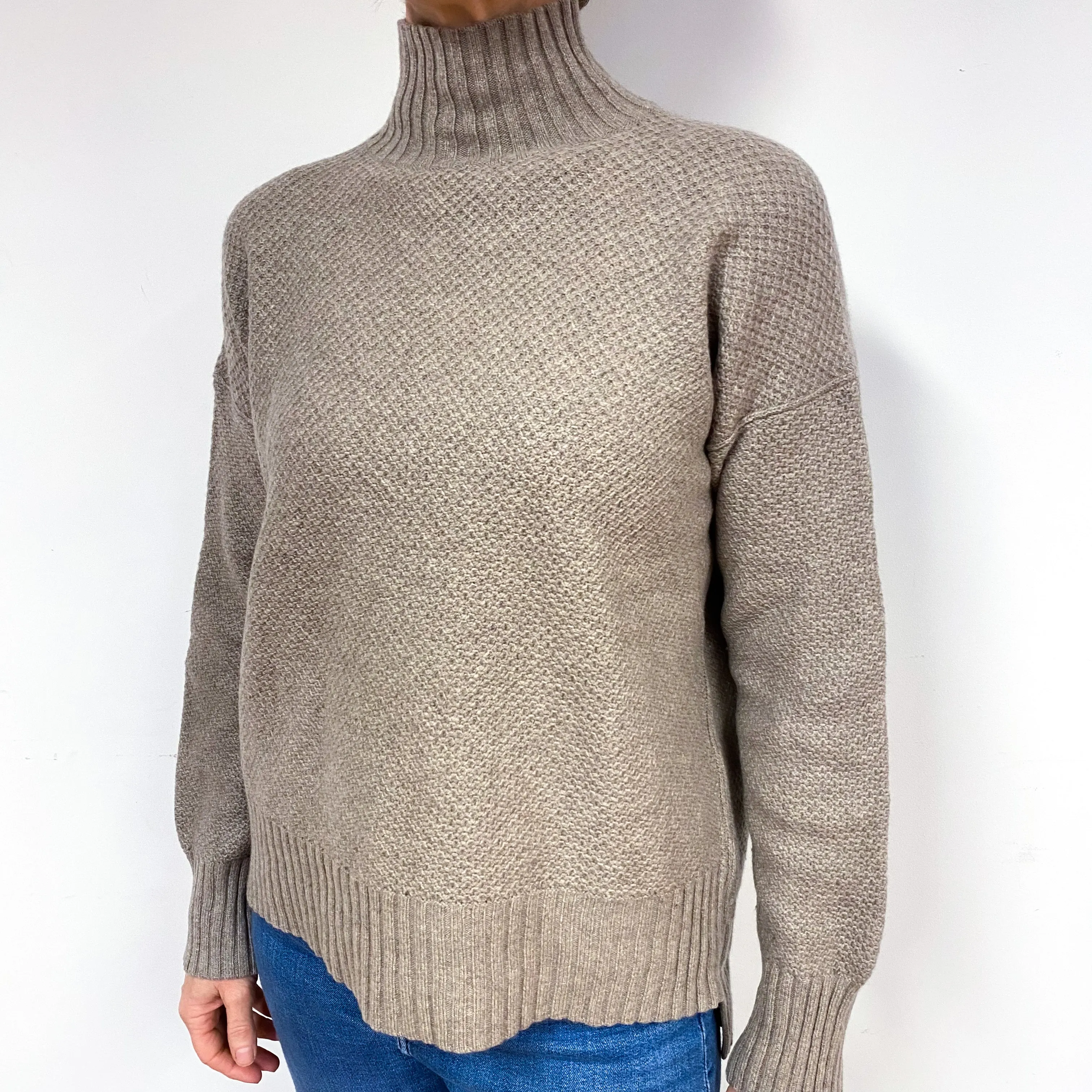 Everlane Mink Brown Cashmere Turtle Neck Jumper Medium