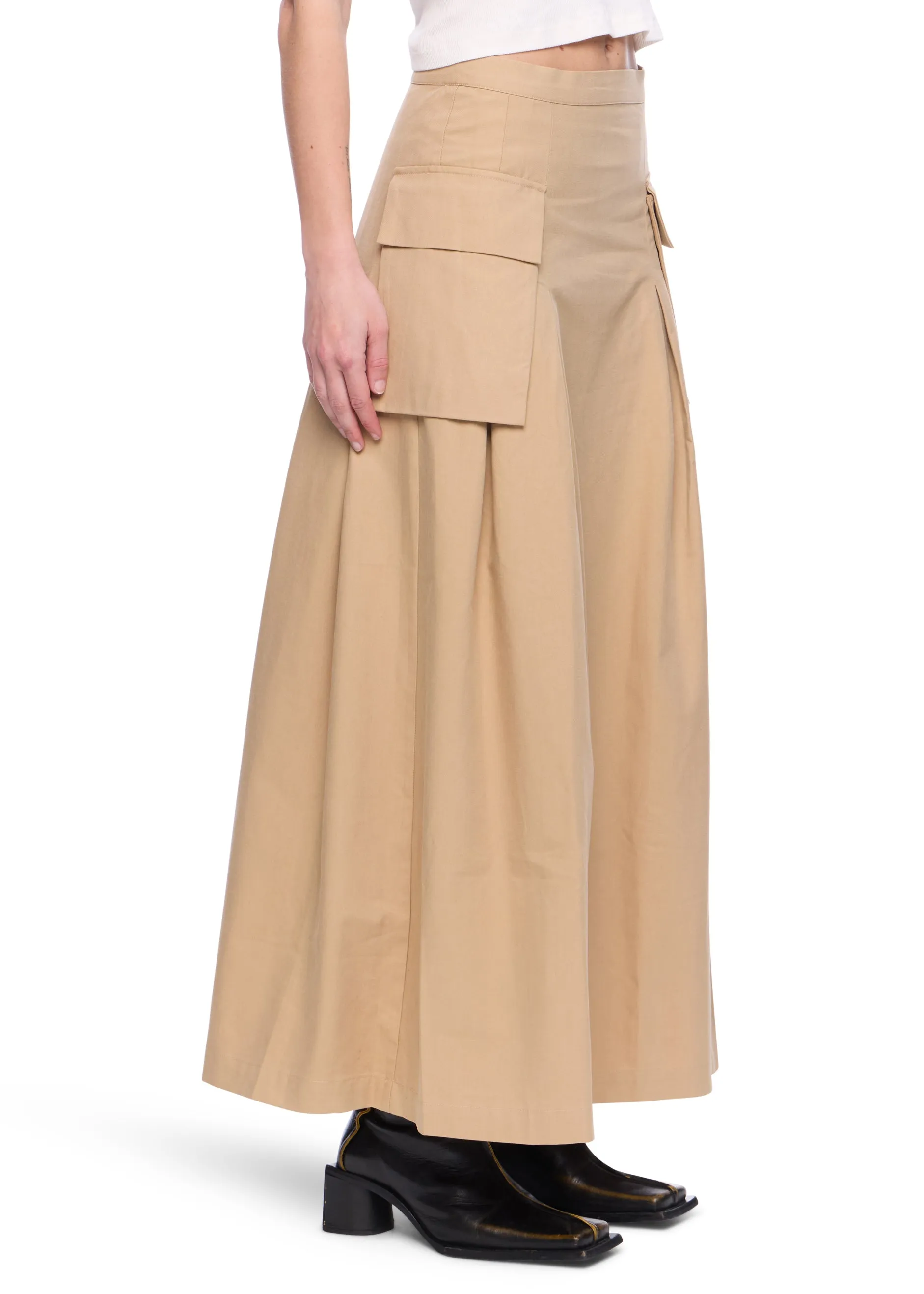 Find Me Now Cargo Pleated Midi Skirt