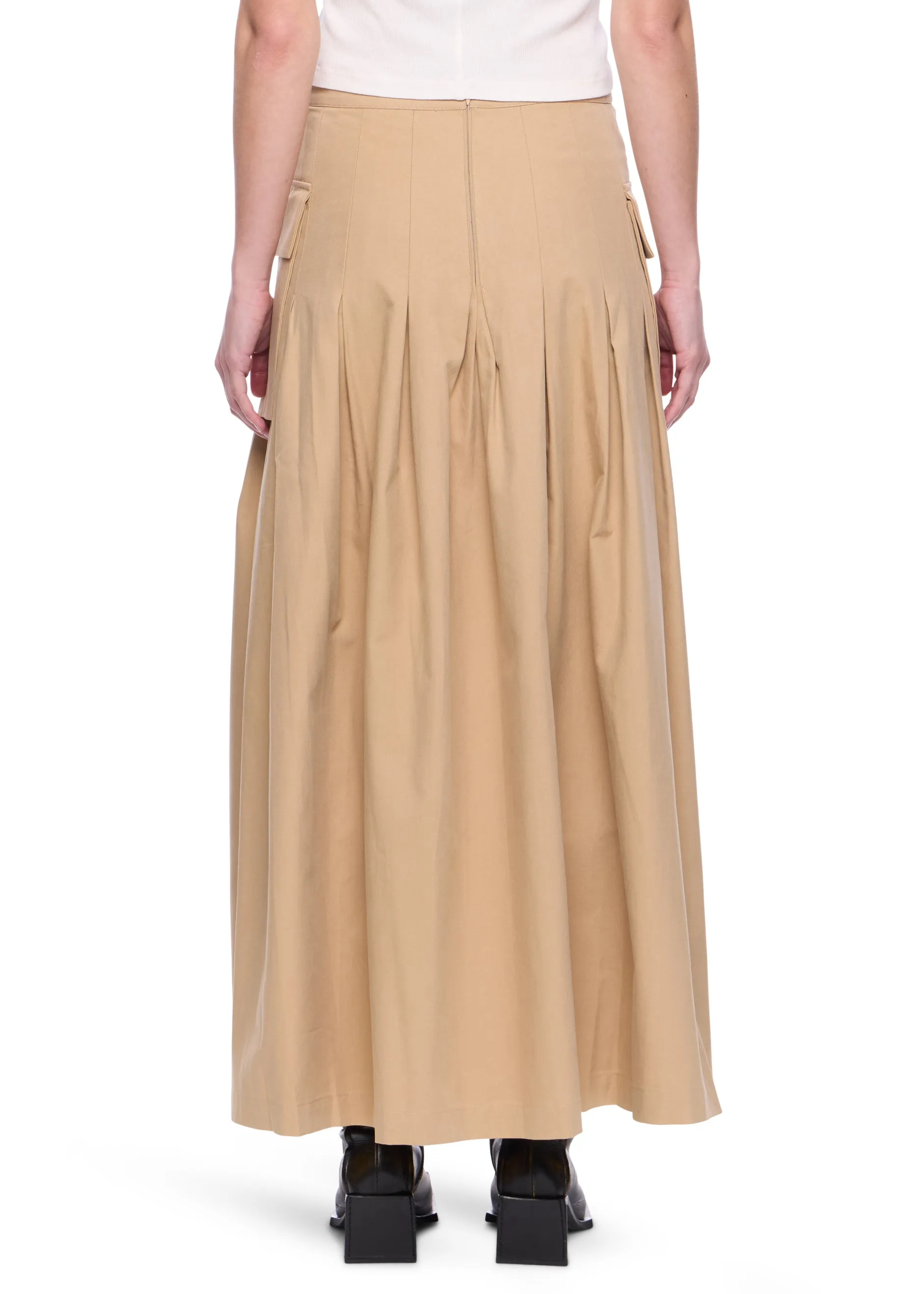 Find Me Now Cargo Pleated Midi Skirt