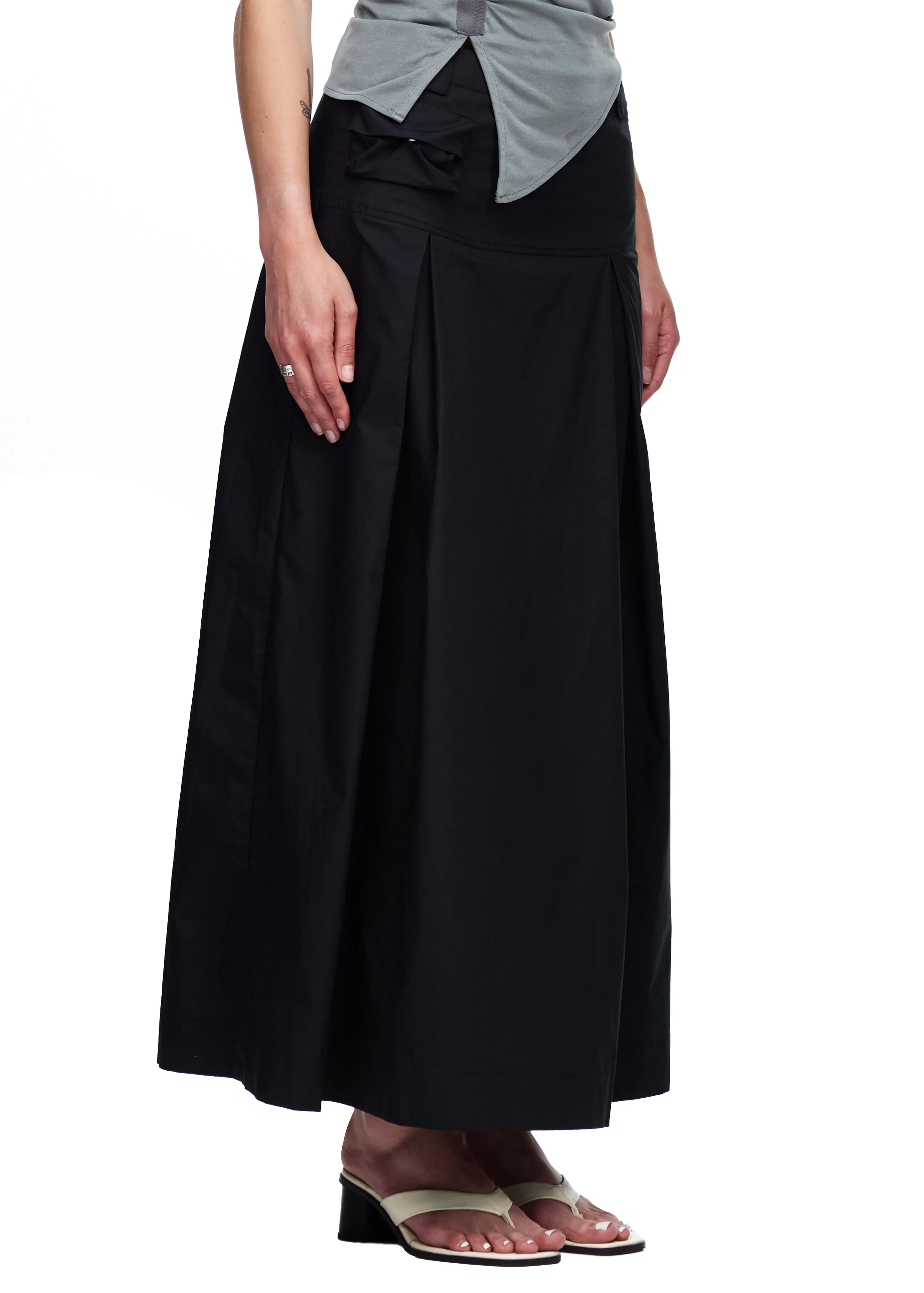 Find Me Now Pleated Utility Midi Skirt