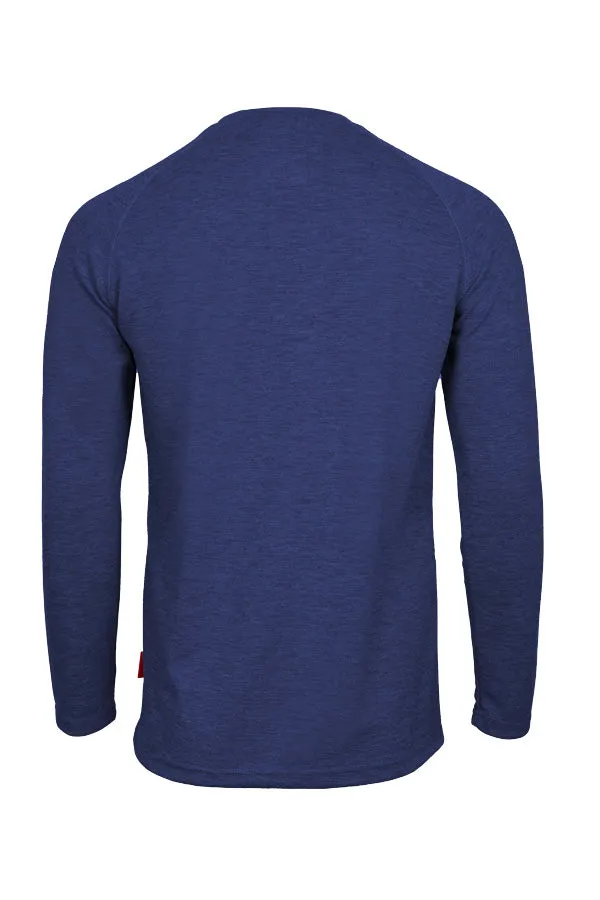 Flame-Resistant Raglan Sleeve Henley T-Shirt – 6oz. Tecasafe® Plus | Royal