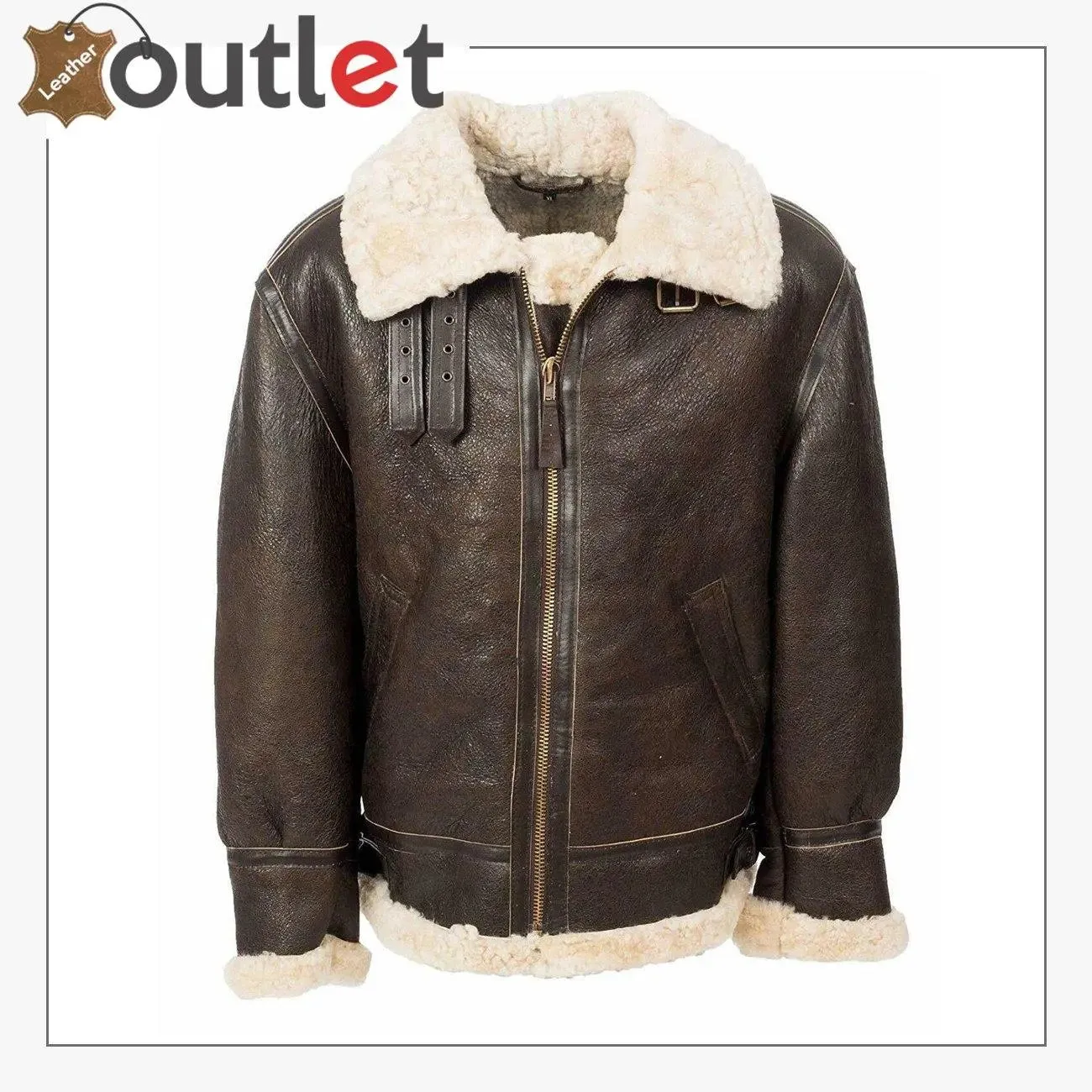 Flight B3 Aviator Bomber Leather Brown Jacket